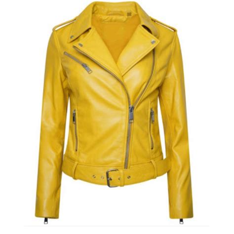 cartier yellow leather jacket